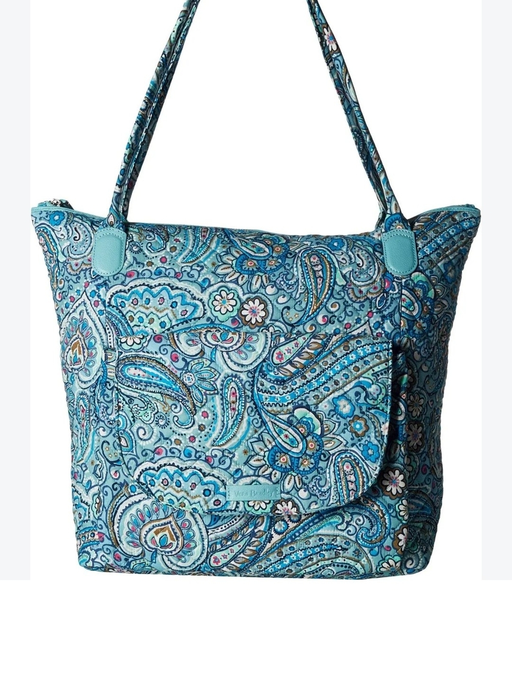 NWT Vera Bradley Carson North South Tote In Daisy Dot Paisley